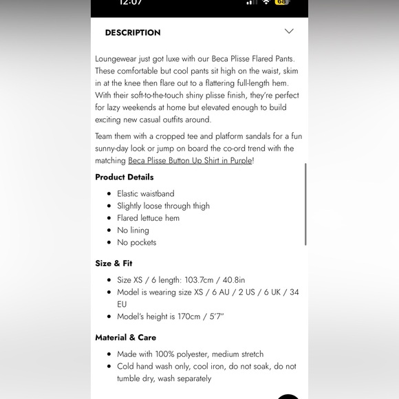 Beca pants in purple - Picture 5 of 6